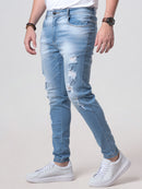 Calça Jeans Skinny Light Rips Premium