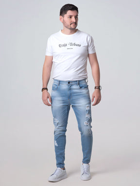 Calça Jeans Skinny Light Rips Premium