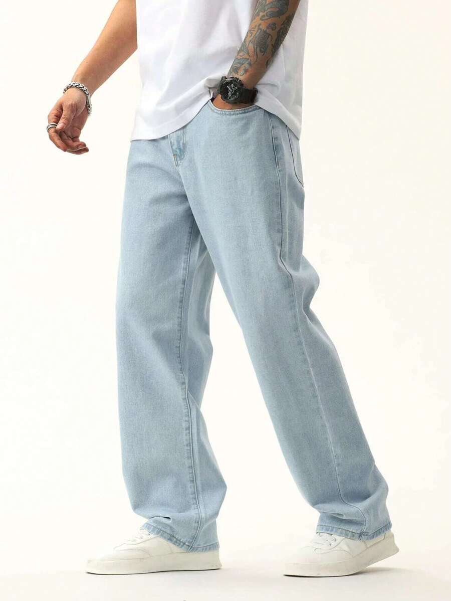 Calça Jeans Denim Baggy Larga Premium