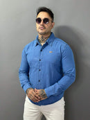 Camisa Jeans Masculina Manga Longa Premium