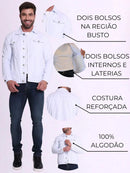 Jaqueta Masculina Denim Sarja Slim Premium