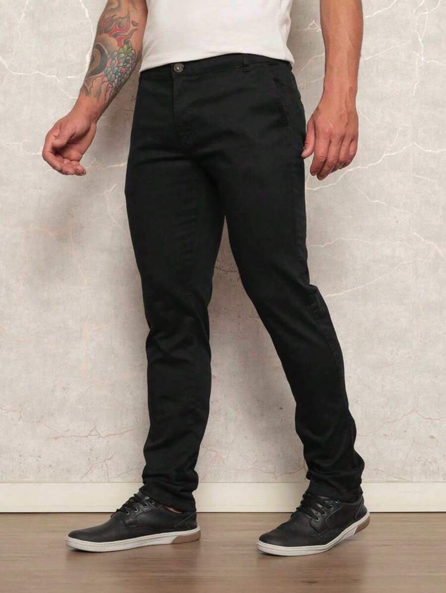 Calça Jeans Básica Masculina Elastano Premium