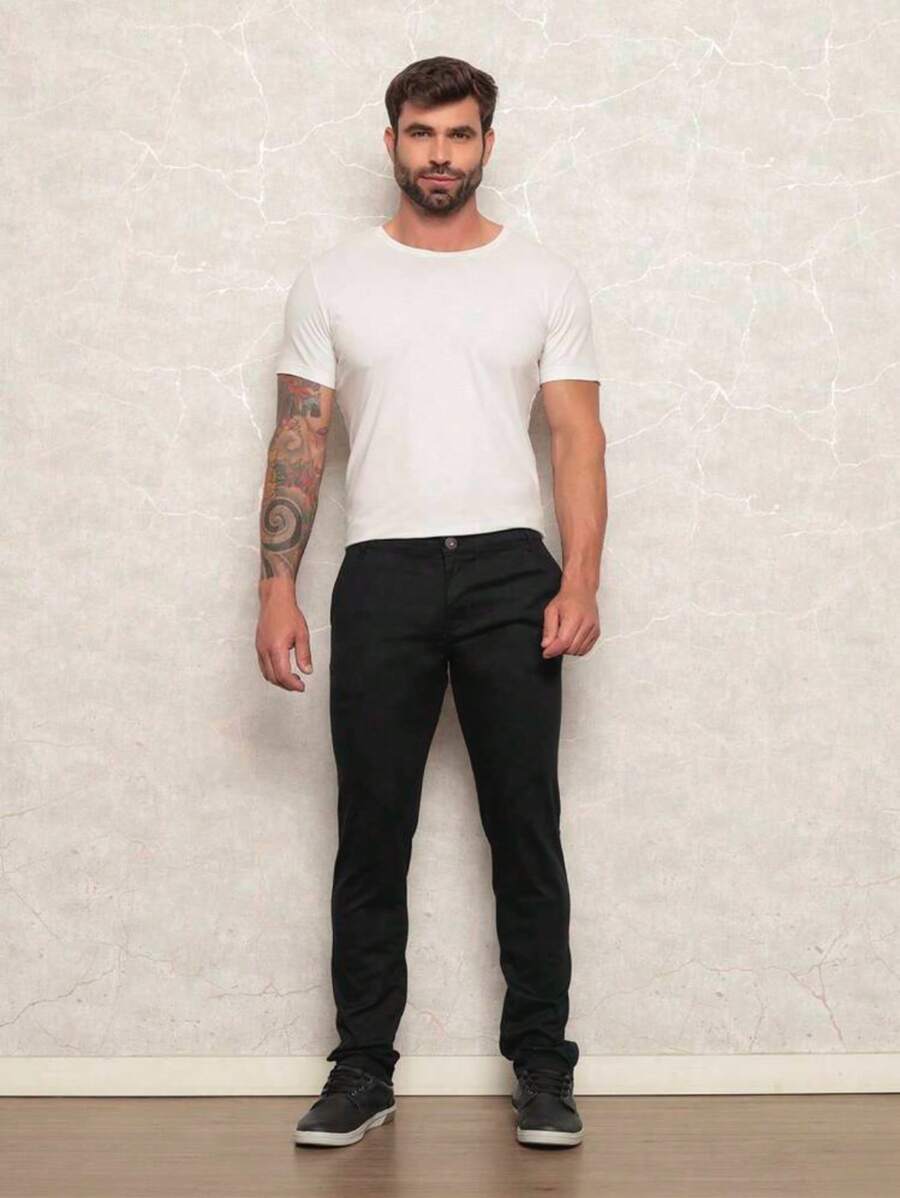 Calça Jeans Básica Masculina Elastano Premium
