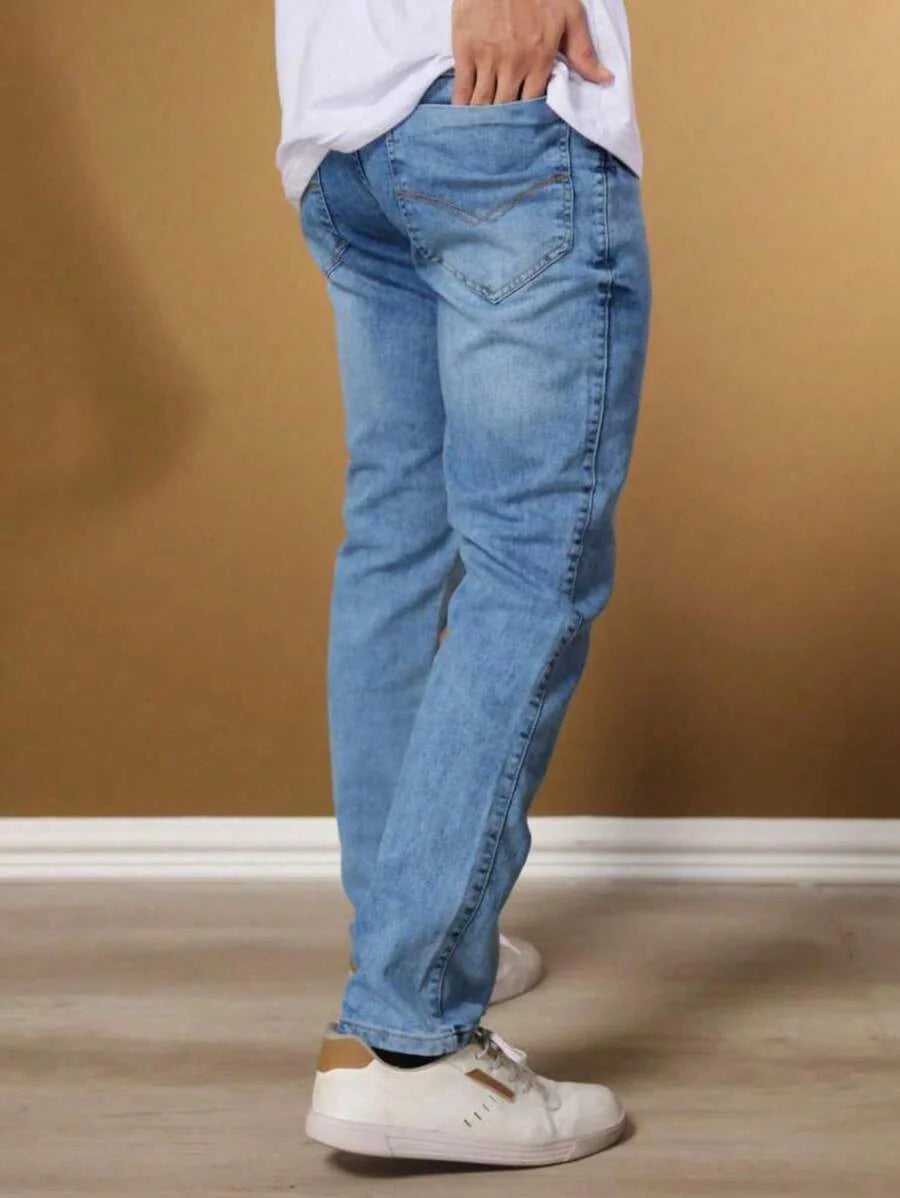 Calça Jeans Básica Masculina Elastano Premium