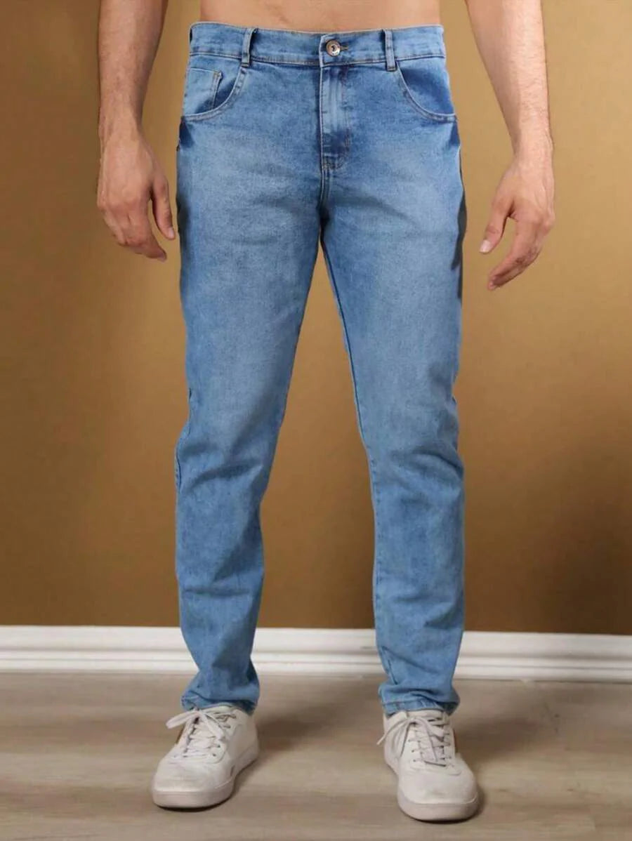 Calça Jeans Básica Masculina Elastano Premium
