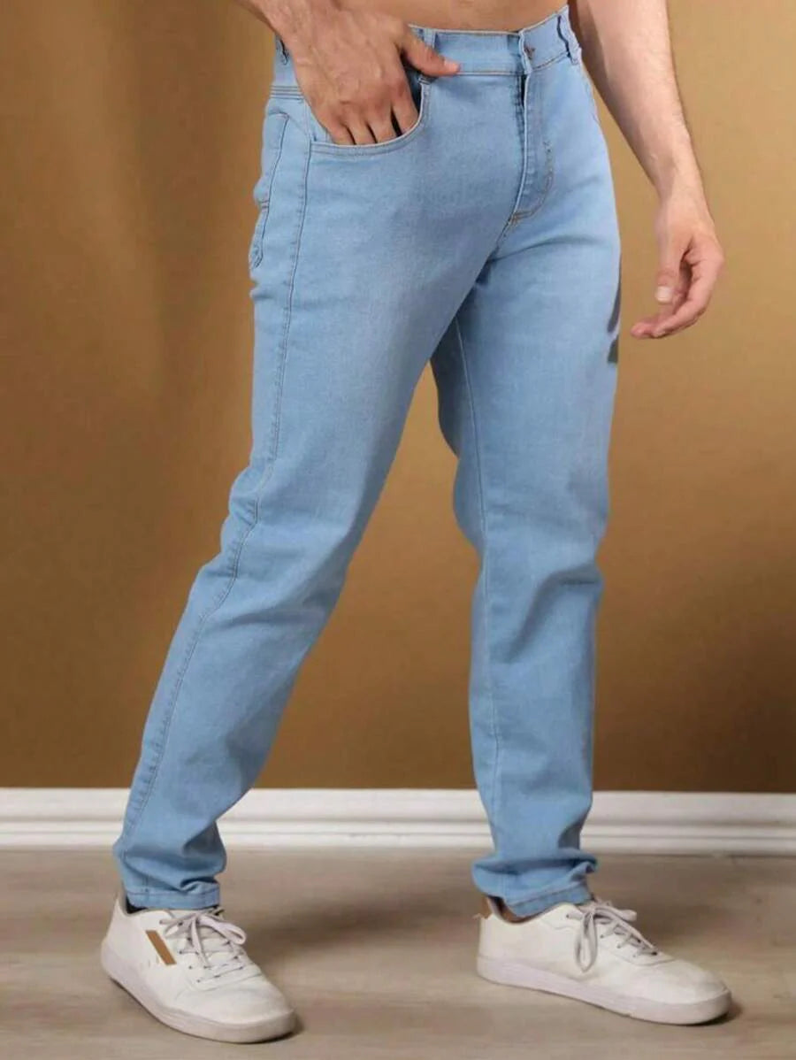 Calça Jeans Básica Masculina Elastano Premium