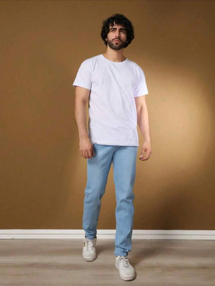 Calça Jeans Básica Masculina Elastano Premium
