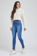 Calça Jeans Feminina Cigarrete Barriga Chapada Premium