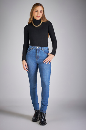 Calça Jeans Feminina Barriga Chapada Premium