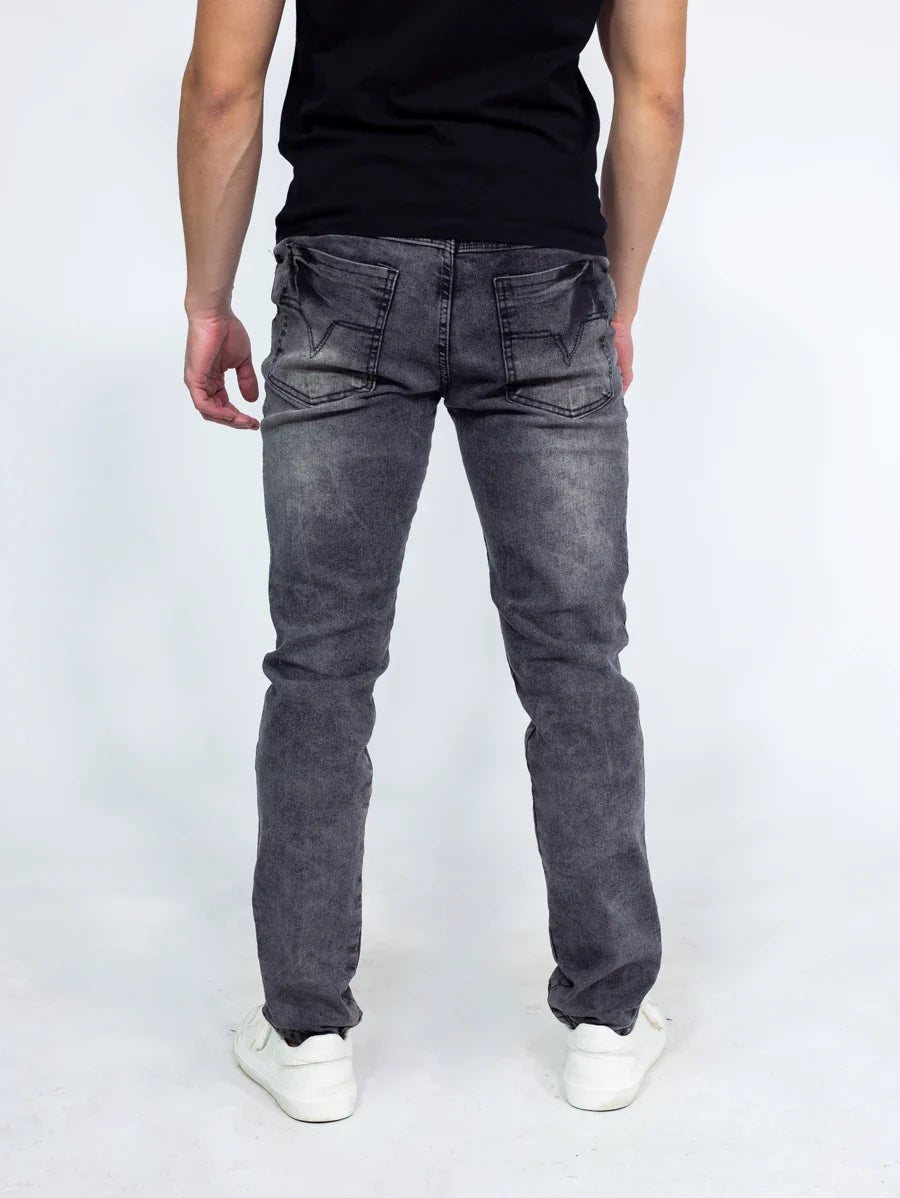 Calça Denim Masculina Preta Marmorizada Premium