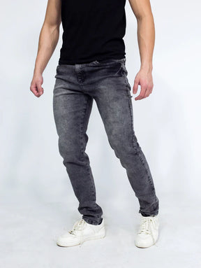 Calça Denim Masculina Preta Marmorizada Premium