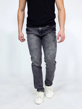 Calça Denim Masculina Preta Marmorizada Premium