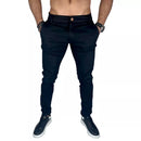 Calça de Sarja Brim Masculina com Lycra Elastano Slim Esporte Fino Social Premium