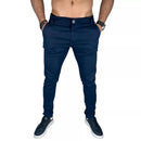 Calça de Sarja Brim Masculina com Lycra Elastano Slim Esporte Fino Social Premium