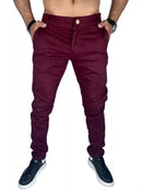 Calça de Sarja Brim Masculina com Lycra Elastano Slim Esporte Fino Social Premium