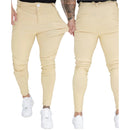 Calça Social Masculina Legging Bengaline Skinny Slim Fit