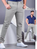 Calça Masculina Sport Fino Social Sarja Com Elastano Slim