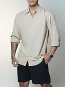 Camisa de Linho Manga Longa Viscolinho Old Money Elegante