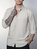 Camisa de Linho Manga Longa Viscolinho Old Money Elegante