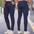 Calça Masculina Sport Fino Social Sarja Com Elastano Slim