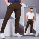 Calça Masculina Sport Fino Social Sarja Com Elastano Slim