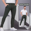Calça Masculina Sport Fino Social Sarja Com Elastano Slim