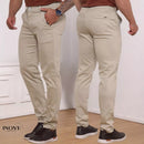 Calça Masculina Sport Fino Social Sarja Com Elastano Slim