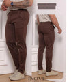 Calça Masculina Sport Fino Social Sarja Brim Com Elastano Ultra-Confortável