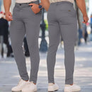 Calça Masculina Sport Fino Social Sarja Com Elastano Slim