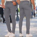 Calça Masculina Sport Fino Social Sarja Brim Com Elastano Ultra-Confortável