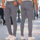 Calça Masculina Sport Fino Social Sarja Brim Com Elastano Ultra-Confortável