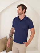 Camisa Polo Masculina Tricô Tricotada Premium Com Botão Old Money
