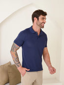 Camisa Polo Masculina Tricô Tricotada Premium Com Botão Old Money