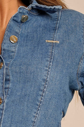 JAQUETA FEMININA JEANS CLARO PREMIUM
