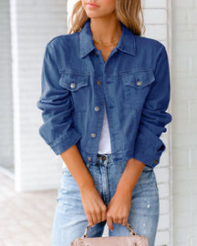 Jaqueta Jeans Feminina em Cores Vibrantes Premium
