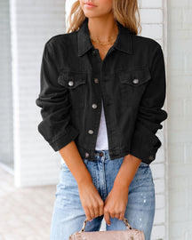 Jaqueta Jeans Feminina em Cores Vibrantes Premium