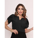 Blusa Manga Com Decote Em V