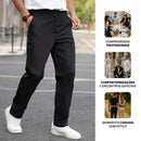 Calça Masculina Sport Fino Elastano Alfaiataria Social Slim Com Bolso Embutido