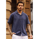 Camisa Casual Masculina Texturizada Com Botões Old Money Premium