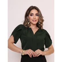 Blusa Manga Com Decote Em V